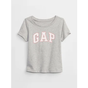 Kız Bebek Gri Gap Logo T-Shirt