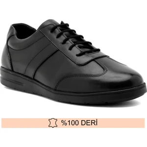 Hakiki Deri Siyah Erkek Güvenlik Ayakkabısı 36-47