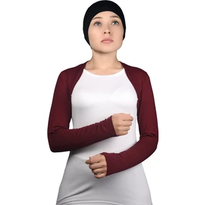 Uzun Kollu Tesettür Bolero - Bordo