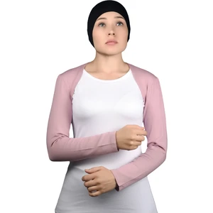 Uzun Kollu Tesettür Bolero - Koyu Pembe