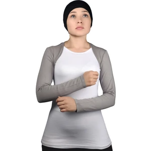 Uzun Kollu Tesettür Bolero - Gri