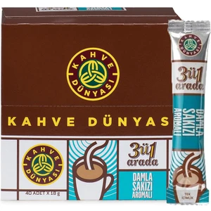 Kahve Dünyası 3'ü 1 Arada Hazır Kahve Damla Sakızlı 18 gr x 40 Adet