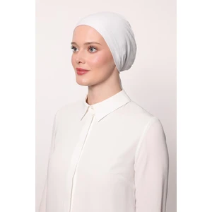 Beyaz Dikişsiz Bone