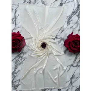 Krem Lalezar Desen Kadın Şal