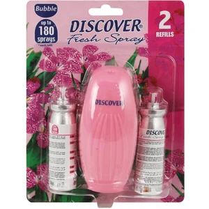 Fresh koku makinesi Pembe + Yedek Oda kokusu Sprey 2 Adet 15 ml - Bubble