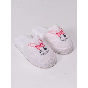 Ender Home Bunny Sevimli Pofuduk Terlik – %100 Pamuk Kaymaz Taban , Yüksek Su Emicilik