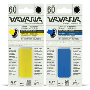 Araba Klima Kokusu, Flat Oto Kokusu 2'li Set, 60 Gün Etkili Araç Kokusu - Energetic | Artistic