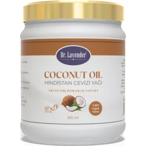 Dr. Lavender Soğuk Sıkım Organik Hindistan Cevizi Yağı 150 ml Cilt, Saç ve Gıda Kullanımına Uygun