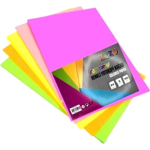 Fosforlu Renkli A4 Fotokopi Kağıdı 25LI - 2 Paket
