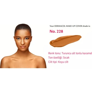 Make Up Fondöten 228 Uzun Süre Kalıcı, Tam Kapatıcı Likit Fondöten Spf 30 Dermacol fondöten, su geçirmez fondöten, yüksek kapatıcılık makyaj, uzun süre kalıcı fondöten,dövme kapatıcı fondöten