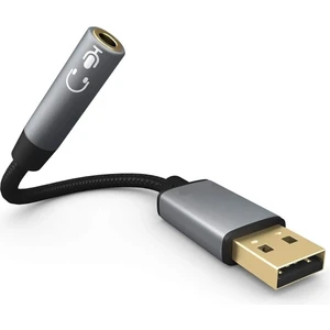 USB To 3.5mm Jack Çevirici Dönüştürücü Kulaklık ve Mikrofon Destekli USB To Aux Dönüştürücü Adaptör