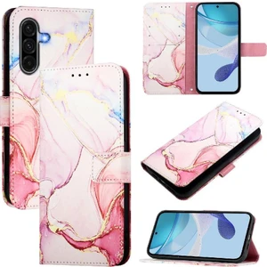 Mellow Boutique Samsung Galaxy A56 5g Kılıf 360 Tam Kaplar Deri Marble Kapaklı Cüzdan Standlı Kartvizitli Kopçalı Kapak Kartlıklı (Yurt Dışından)