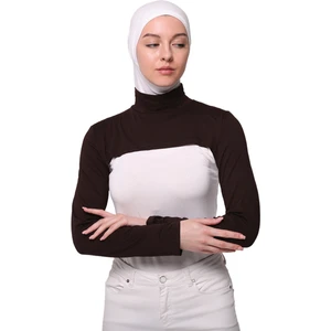 Balıkçı Yakalı Boyunluklu Kolluk - Kahverengi