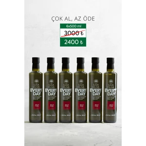 Gaia Oliva Premium Everyday 500 ml Natürel Sızma Zeytinyağı 6'lı Set