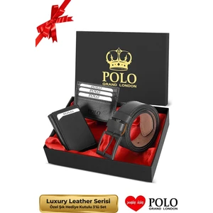 Orijinal Erkek Özel Hediye Kutulu 3'lü Set Babalar Günü Hediyesi Hediyelik Cüzdan Kartlık Kemer Seti