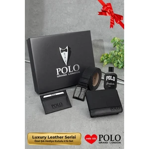 Orijinal Erkek 4'lü Hediye Kutulu Babalar Günü Hediyesi Hediyelik Kemer Cüzdan Kartlık Parfüm Set