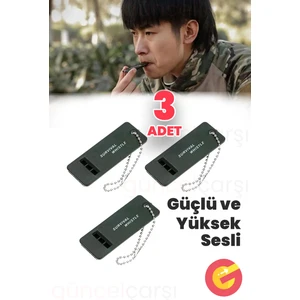 3 Adet Kamp Outdoor Yaşam Yüksek Sesli Spor Kamp Doğa Acil Durum Deprem Düdüğü Plastik Düdük