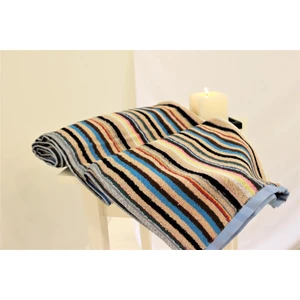 Ender Home 70x140 Rengarenk İplik Boya Bordürlü Bukle Banyo Havlusu