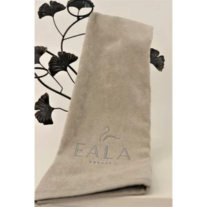 Ender Home 50x100-90x180 Bej İndantren Kadife Nakışlı Spa Banyo Havlu Seti
