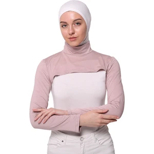 Balıkçı Yakalı Boyunluklu Kolluk - Pudra