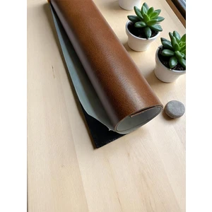 Varan Tekstil Taba Renk Yapışkanlı Suni Deri 100 x 140 cm