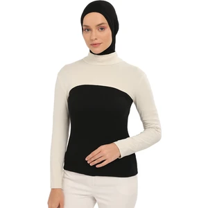 Balıkçı Yakalı Boyunluklu Kolluk - Krem