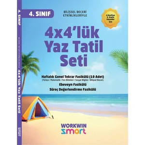 4. Sınıf 4x4'lük Tatil Tekrar Seti | 12 Fasikül+Bilişsel ETKINLIKLER-2025
