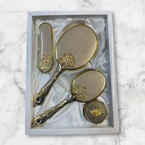 Ayna Tarak Takımı Hayat Ağacı Gold