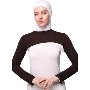 Sıfır Yakalı Boyunluklu Kolluk - Kahverengi