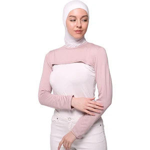 Sıfır Yakalı Boyunluklu Kolluk - Pudra