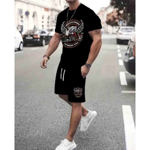 Motorcu Baskılı Özel Tasarım Oversize Alt Üst Takım