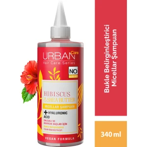 URBAN Care Hibiscus&Shea Butter Kıvırcık ve Dalgalı Saçlara Özel Miselar Şampuan-Sülfatsız-340 ML