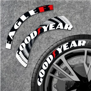 AS Tuning 3D Lastik Yazısı Beyaz Good Year Eagle F1