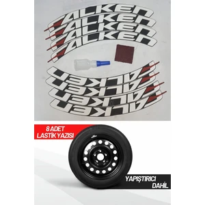 AS Tuning Falken Motosiklet ve Otomobil Araç 3D Oto Lastik Yazısı Sticker Arma 8 Adet