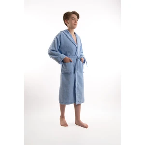 Pamuklu Kapüşonlu Genç  Garson Boy Unisex Cepli Bukle Kadife Bornoz