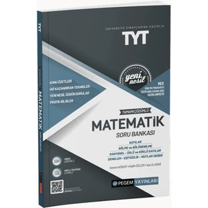 Pegem Akademi Yayıncılık TYT Tamamı Çözümlü Matematik Soru Bankası