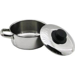 14CM   Metal Kapak   Mini  Çelik Tencere (4727)