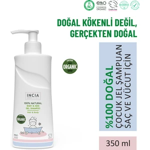 %100 Doğal Organik Sertifikalı Bebek Ve Çocuk Jel Şampuanı Saç Vücut Lavanta Konak Önleyici 350 ml