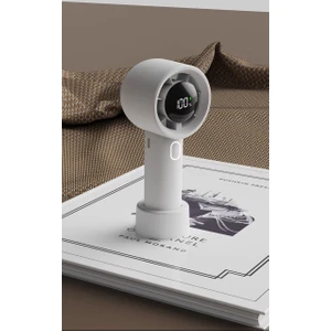 Taşınabilir Mini El Fanı Masa Fanı 14 Bin Rpm Soğutucu Fan 5 Kademeli Dijital Göstergeli Vantilatör