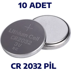 10 Adet CR 2032 Tartı-Baskül Para Düğme Pil