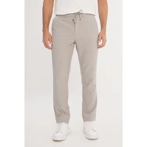 Slim Fit Dar Kesim Beli Bağlamalı Çizgili Yan Cepli Casual Jogger Pantolon