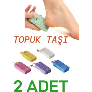 Topuk ve Ayak Bakım Ponza Taşı 2'li Set Yeşil Doğal Sert Taş Ölü Deri Temizleyici