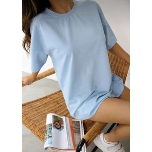 Bisiklet Yaka Pamuk Oversize Boyfriend