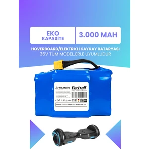 Hoverboard / Elektrikli Kaykay Bataryası 36V 3.000MAH (Eko Kapasite) Güçlendirilmiş Batarya