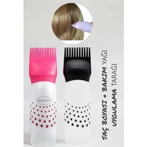 Sanal Trend 2 Adet Taraklı Saç Boyama Bakım Yağı Bakım Suyu Dip Boyası Sürme Uygulama Aparatı Şişesi