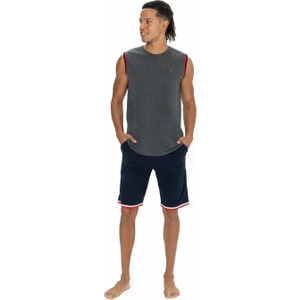 U.s. Polo Assn. Erkek Alt Üst Kolsuz Yuvarlak Yaka Pijama Şort Takımı