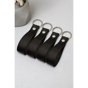 4'lü Hakiki Deri Root Series Anahtarlık Antrasit