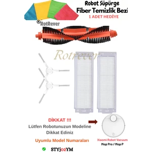 Rotrever Xiaomi Mi Robot Vacuum Mop Pro,Vacuum Mop P Model Numarası Stytj02ym Uyumlu Yenileme Yedek Set