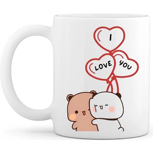 Kemal İlhan Bubu Dudu ' Kalpli Sözcuk ' Porselen Kupa Bardak (Tekli)