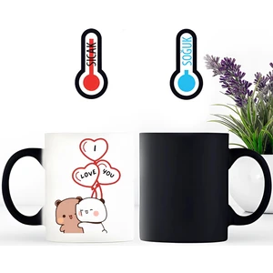 KEMALİLHAN Bubu Dudu ' Kalpli Sözcuk ' Porselen Kupa Bardak (Tekli)